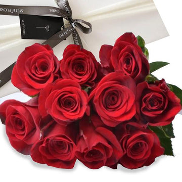 10 Rosas Rojas en Caja